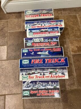 NIB HESS 8 Collectible Toy Truck & Tank Box Lot